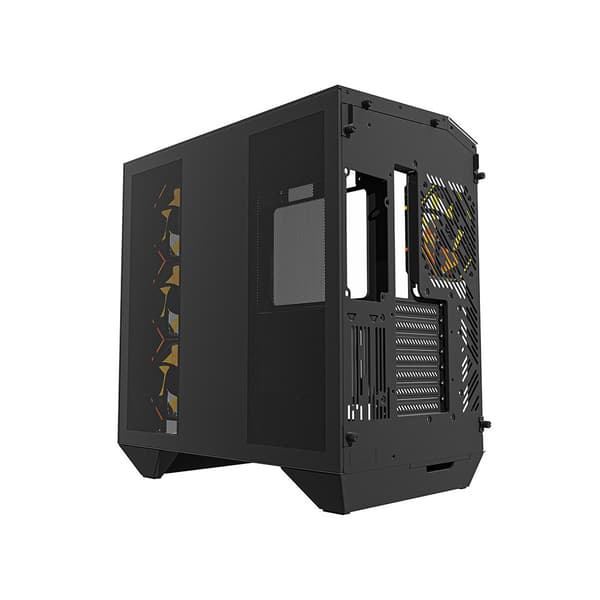 Darkflash DY470 computerchassis med 4 ARGB-blæsere - Svart