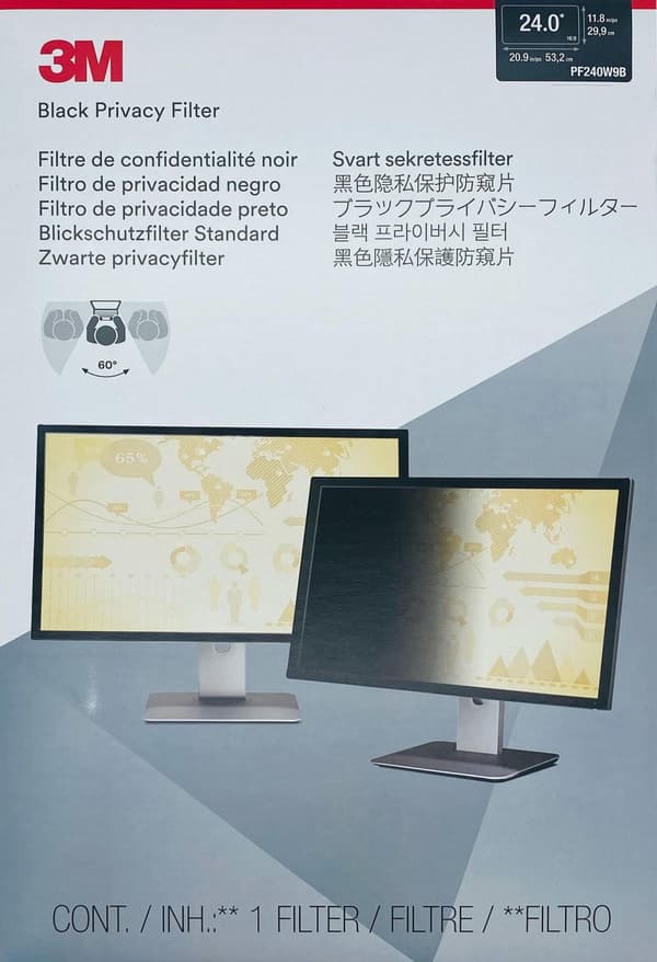 3M Sekretessfilter 24" 16:9, PF24.0W9