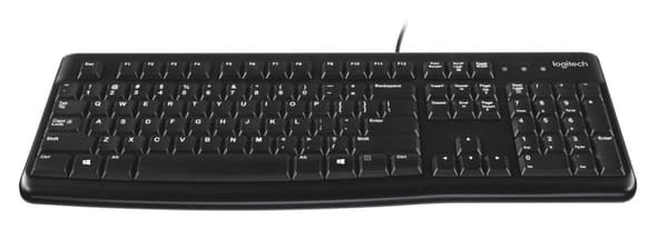 Logitech K120 Tangentbord, USA/Int, 920-002479 Svart
