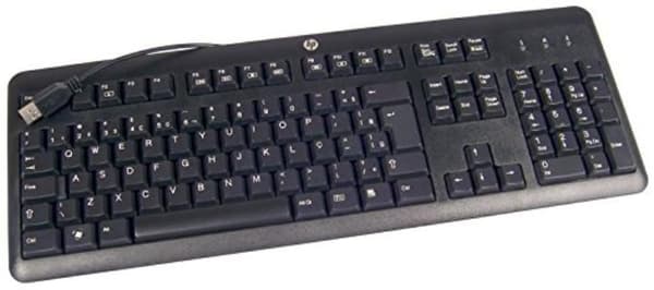 HP USB-tangentbord för mig, 672647-083 Svart
