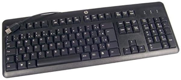 HP USB Me Intl-tangentbord, 672647-L33 Svart
