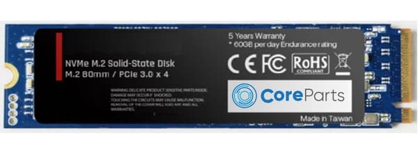 CoreParts 2TB M.2 PCIe NVMe (M-nøgle), CPSSD-M.2NVMEHE-2TB