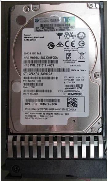 HP Enterprise kiintolevy 300 Gt 12 Gt 10 000 SAS SFF, 873034-001