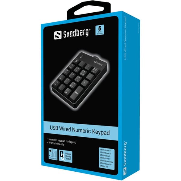 Sandberg USB-trådbunden numerisk knappsats, 630-07