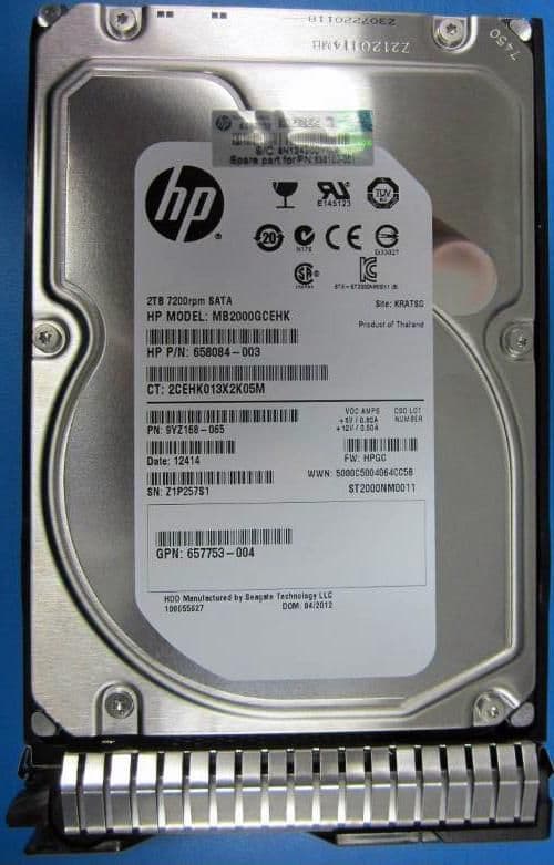 HP Enterprise HDD 2TB 7.2K SATA 3.5, 702661-001