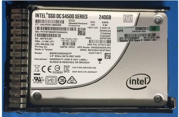 HP Enterprise 240 GB SATA 6G SFF RI DS SC SSD, 878844-001