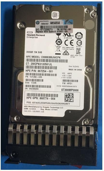 HP Enterprise-hårddisk 300 GB 12 GB 15 000 SFF SAS, 873031-001