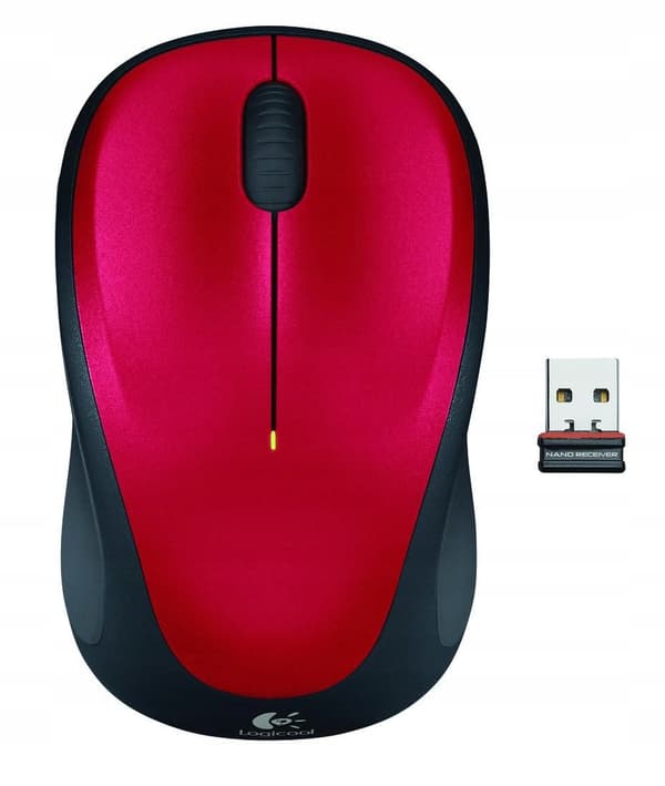 Logitech trådlös mus M235 (910-002496) Svart, Röd
