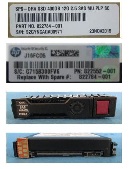 HP Enterprise 400 GB SAS 2,5" SFF SSD med strömavbrottsskydd, 768268-001