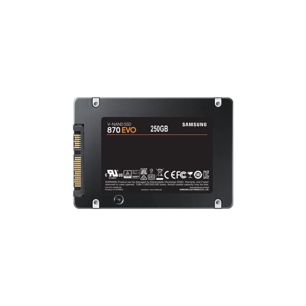 Samsung 870 EVO SSD 250GB 2,5" 560MB/s Sort, MZ-77E250B/EU
