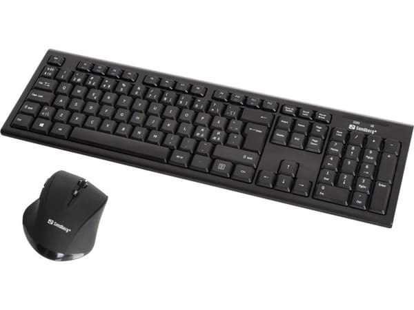Sandberg Trådløst Office Desktop Nor Kit, RF, Mekanisk, QWERTY, Sort, med Mus, 631-20