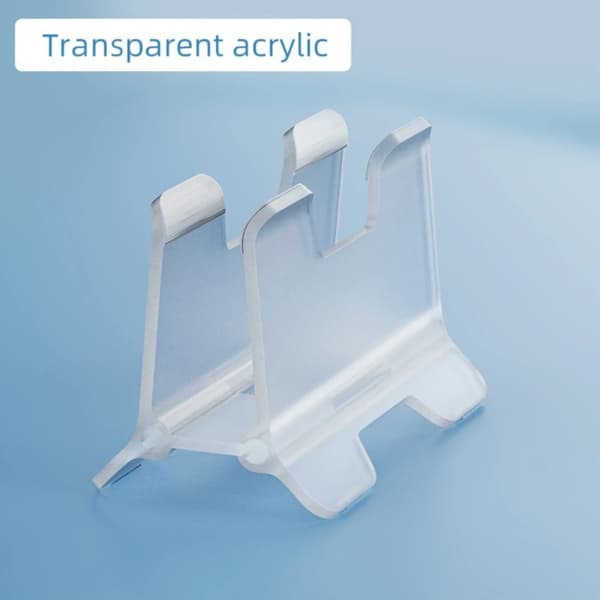 Pystysuora kompakti kannettavan tietokoneen teline, kestävä materiaali, tilaa säästävä muotoilu,akryylimateriaali
