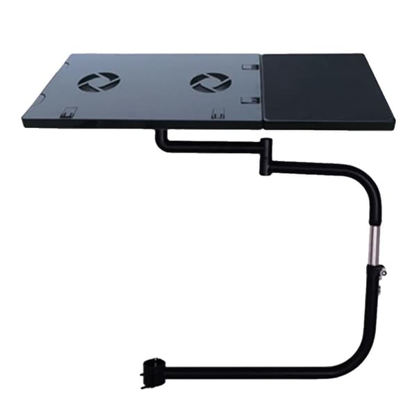 Stol Tastaturbakke, Justerbar Højde 42-60 cm, USB Køleventilator,sort