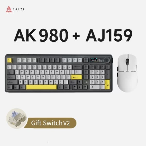 Gamingtangentbord och muskombination, tri-lägesanslutning, hot-swappable tangenter,Gift V2 Växel