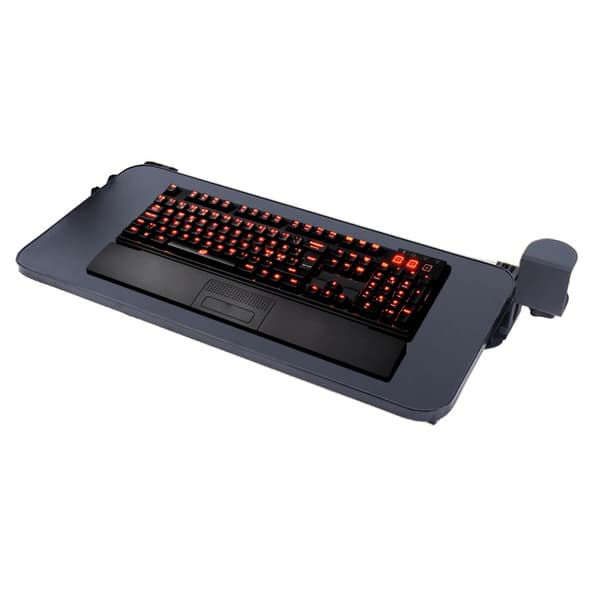 Klemme-på Computer Tastatur Mus Under Bordet Montering Skuffe, Ergonomisk Komfort, Pladsbesparende Design, Nem Installation,sort