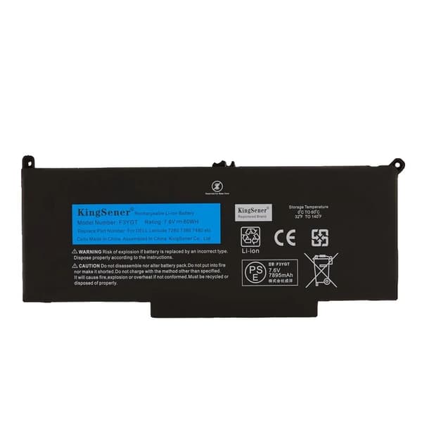 DELL Latitude Laptop Batteri, Kompatibel med E7280/E7290/E7380/E7390/E7480/E7490, Inkluderer Gratis Værktøj, F3YGT 60WH