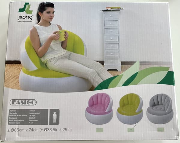 Uppblåsbar fåtölj (grön)