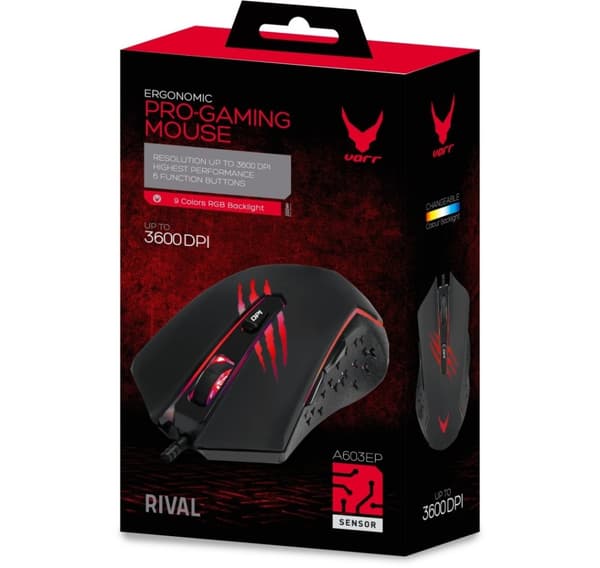 Omega hiiri Varr Gaming VGM-B04, musta