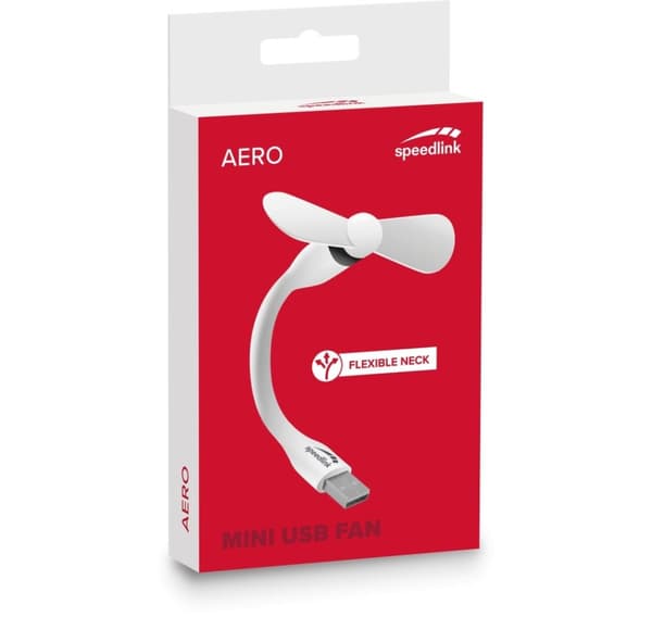 Speedlink tuuletin Aero Mini USB, valkoinen