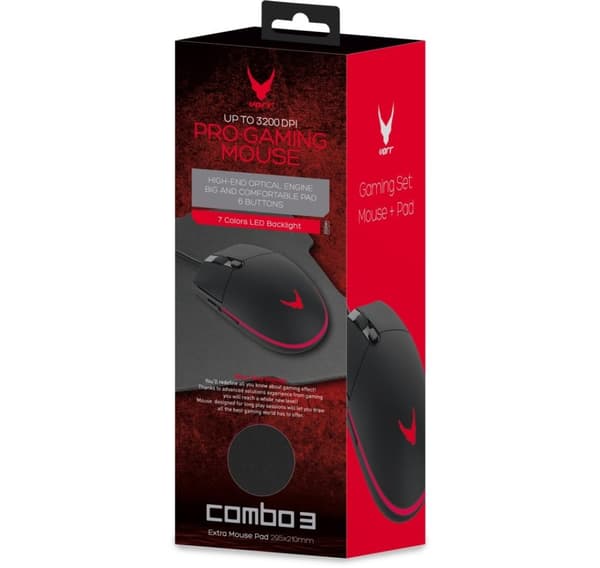 Omega-hiiri Varr Gaming + hiirimatto (45195)