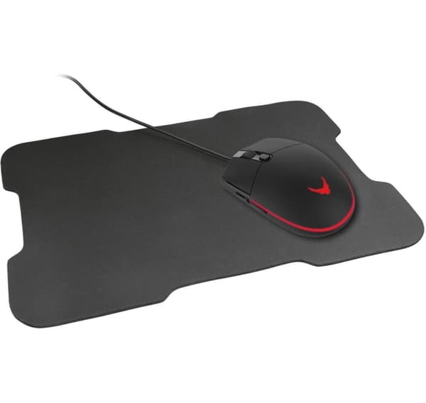 Omega-hiiri Varr Gaming + hiirimatto (45195) musta