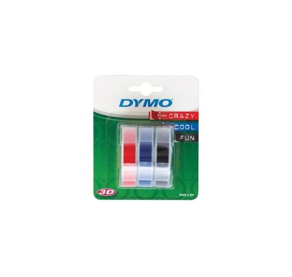 Dymo pregebånd 3D 9mm 3m 3tk p/s/m