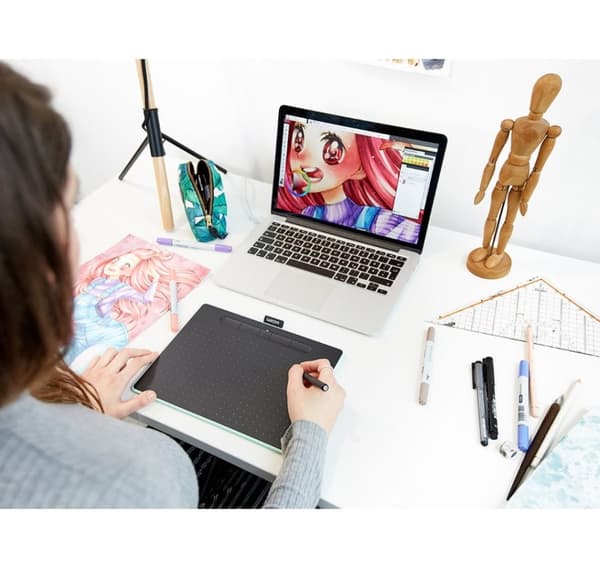 Wacom-näytönohjain Intuos M Bluetooth, pistaasinvihreä
