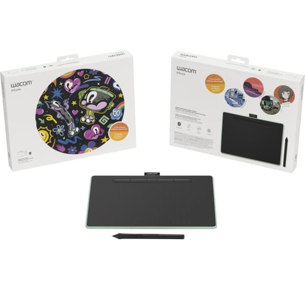 Wacom-näytönohjain Intuos M Bluetooth, pistaasinvihreä