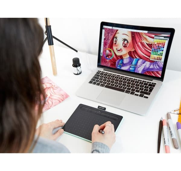 Wacom-näytönohjain Intuos S Bluetooth, pistaasinvihreä