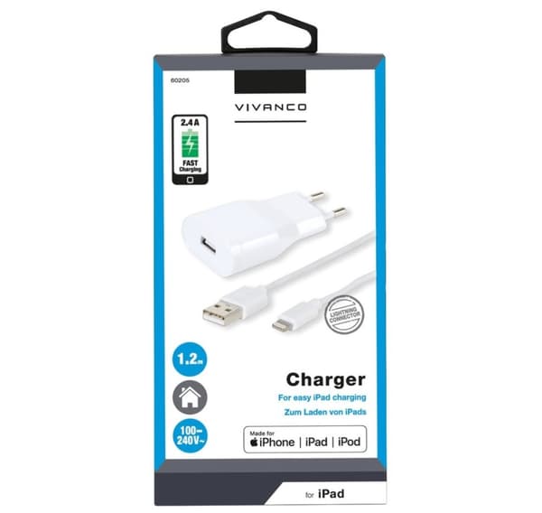 Vivanco laddare Lightning 2,4A 1,2m (60205)
