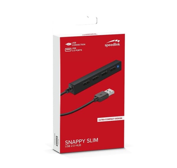 Speedlink USB-hubb Snappy Slim 4-portar (SL-140000-BK)
