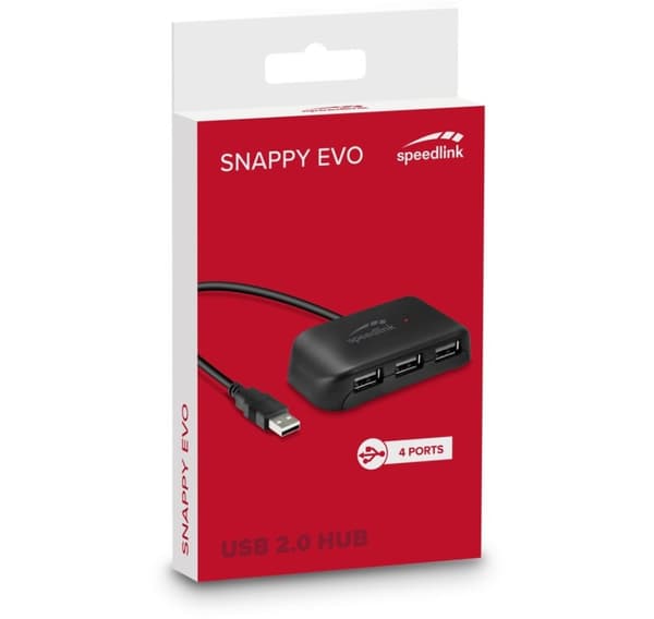 Speedlink USB-hubb Snappy Evo USB 2.0 4-portar (SL-140004)