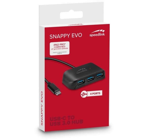 Speedlink USB-hubb Snappy Evo USB-C 4-portar (SL-140202)