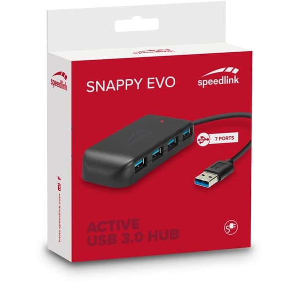 Speedlink USB-hubb Snappy Evo USB 3.0 7-portar (SL-140108)