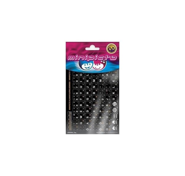 Minipicto tastaturklistremerke EST/RUS KB-UNI-EE02-BLK-ORAN, svart/hvit/oransje