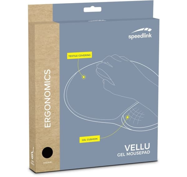 Speedlink musemåtte Vellu Gel (SL-620802-BK)