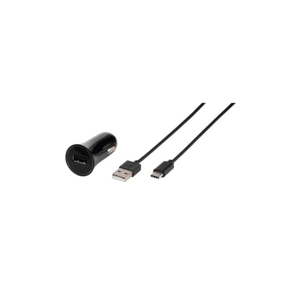 Vivanco biloplader USB-C 3A 1m, sort (38669)