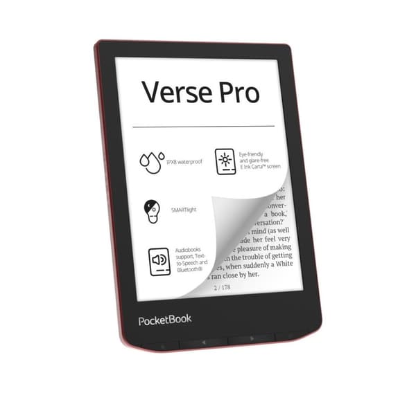 PocketBook e-läsare Verse Pro 6" 16GB, passionsröd