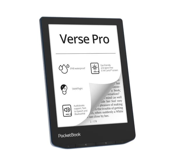 PocketBook e-läsare Verse Pro 6" 16GB, azurblå