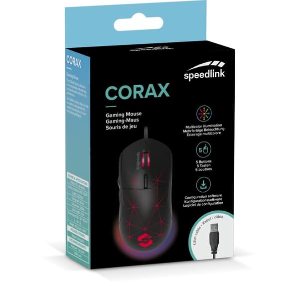 Speedlink mus Corax, svart (SL-680003-BK)