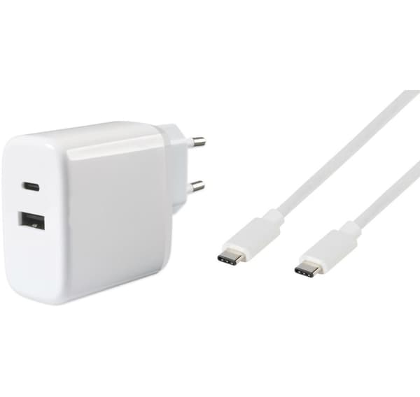 Vivanco oplader USB-C - USB-A 65W 1m (62773) Hvid