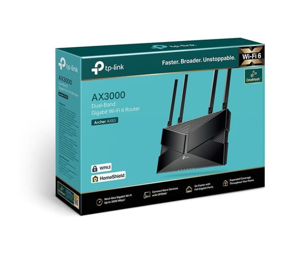 TP-Link ruuter Archer AX53 AX3000 WiFi 6