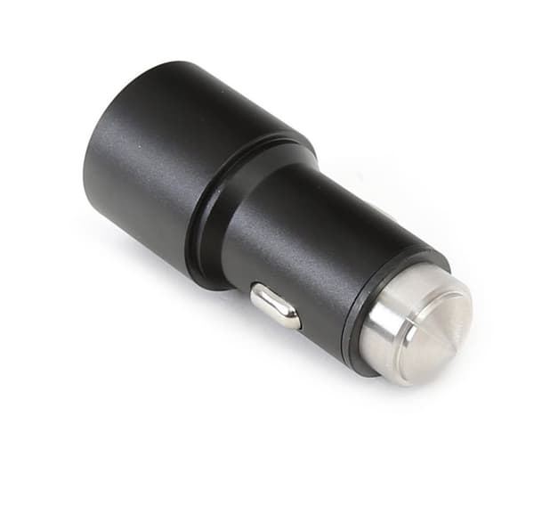 Omega autolaturi 2xUSB 2100mA Metalli, musta (43342)
