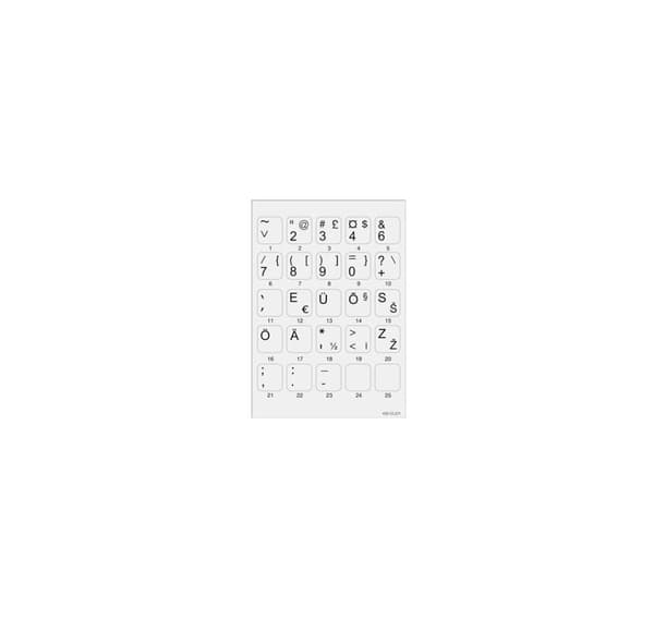 Minipicto tastaturklistremerke KB-EU-01GRY, grå/svart