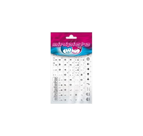 Minipicto tastaturklistremerke EST KB-UNI-EE01-WHT, hvit/svart