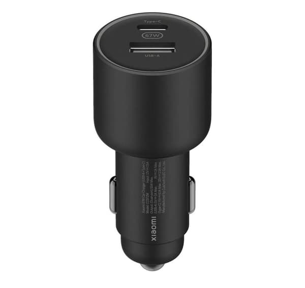 Xiaomi billaddare USB + USB-C 67W Svart