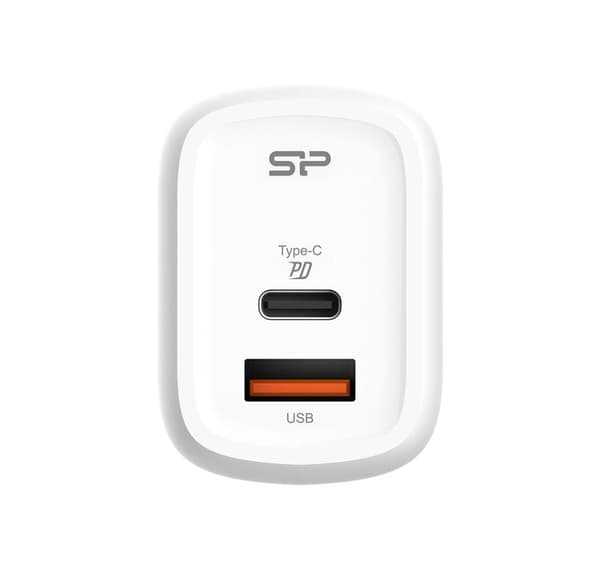 Silicon Power oplader USB-C/USB QM25 30W, hvid Hvid