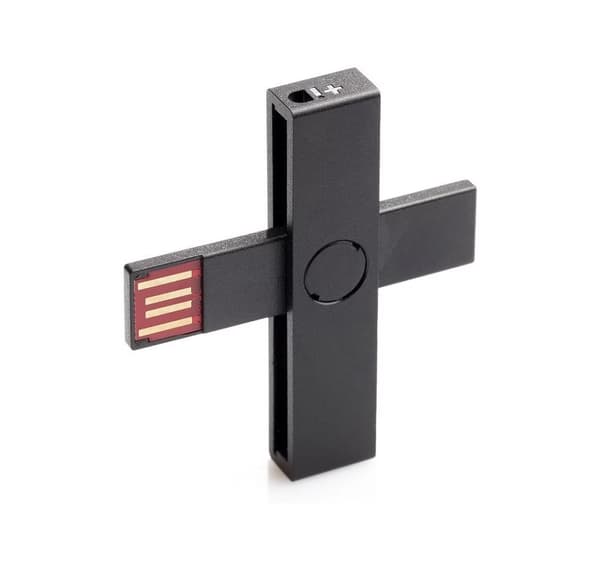+ID smartkortleser USB Blister, svart Sort