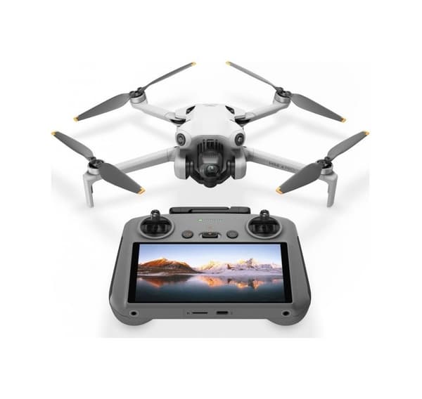 DJI Mini 4 Pro med DJI RC 2 emote controller Svart, Vit