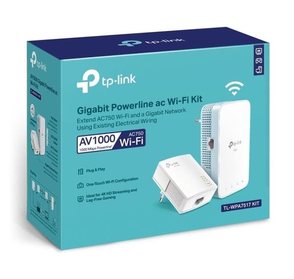 TP-Link WiFi nettverksforlenger Powerline Kit TL-WPA7617
